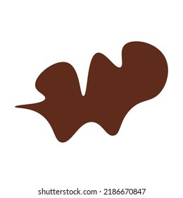 Forma salpicadura de chocolate. Ilustración vectorial.