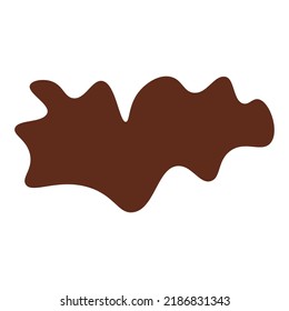 Shape chocolate splash. Vector illustration.