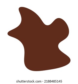 Shape chocolate splash. Vector illustration.
