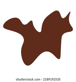 Forma salpicadura de chocolate. Ilustración vectorial.