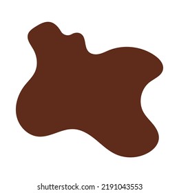 Shape chocolate splash. Vector illustration.