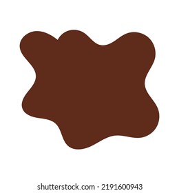 Shape chocolate splash. Vector illustration.