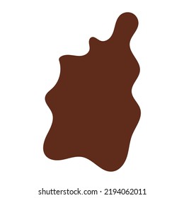 Shape chocolate splash. Vector illustration.