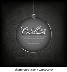 Shape of Christmas bauble on abstract background