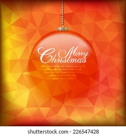 Shape of Christmas bauble on abstract background