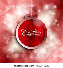 Shape of Christmas bauble on abstract background