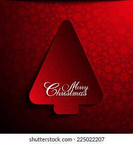 Shape of christmas tree on patterned background