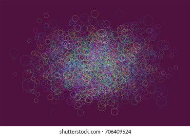 Shape of circles, bubbles, sphere or ellipses, abstract background pattern. Vector illustration graphic.