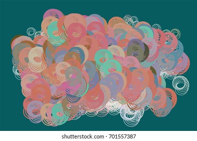 Shape of circles or ellipses, abstract background pattern. Vector illustration graphic.