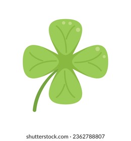 Shape clover icon flat vector. Irish luck. Ireland day isolated