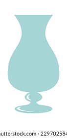 Shape of cocktail drinking glass. Vector illustration