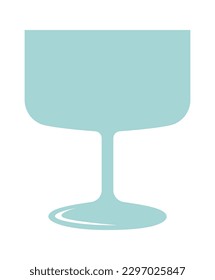 Shape of cocktail drinking glass. Vector illustration