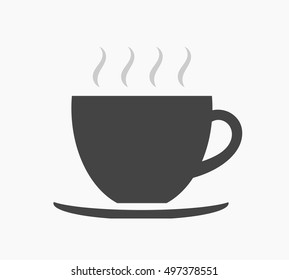 Shape of coffee cup icon. Vector illustration