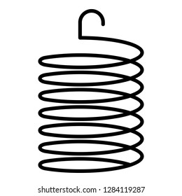 Shape coil icon. Outline shape coil vector icon for web design isolated on white background