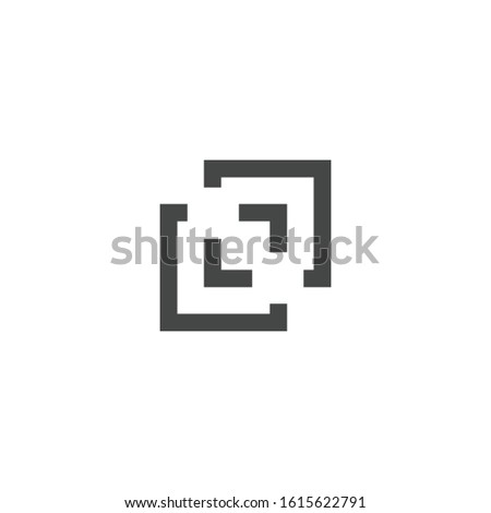 Shape combination icon isolated on white background. Pathfinder symbol modern, simple, vector, icon for website design, mobile app, ui. Vector Illustration