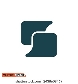 Shape comment icon design vector graphic of template, sign and symbol