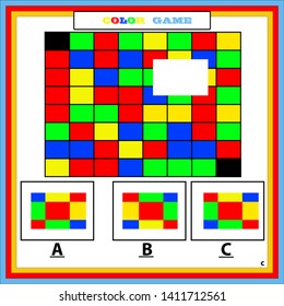 Shape Completion Questions.Practice Questions Worksheet for Education and IQ Test Answer is C