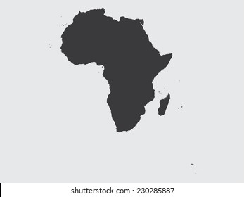 The Shape Of The Continent Of  Africa