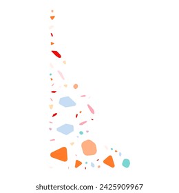 Shape corner particles. Vector illustration.