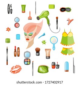 Shape cosmetic product. Label Home production. illustration