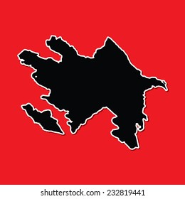 A Shape of the Country of  Azerbaijan