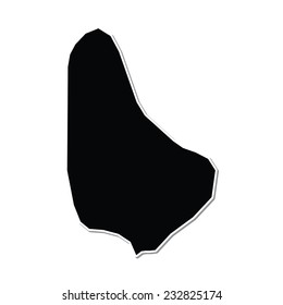 Shape of the Country of  Barbados