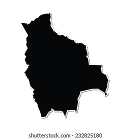 Shape of the Country of  Bolivia