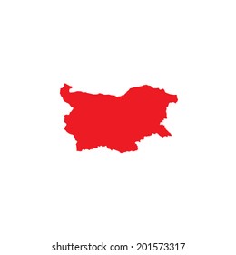 Shape of the Country of Bulgaria
