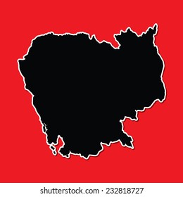A Shape of the Country of  Cambodia