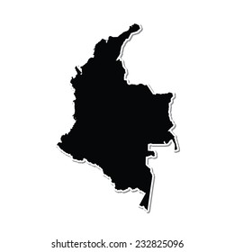 Shape of the Country of  Colombia