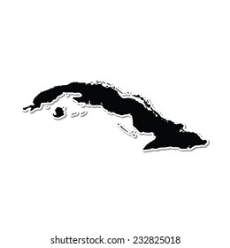 Shape of the Country of  Cuba