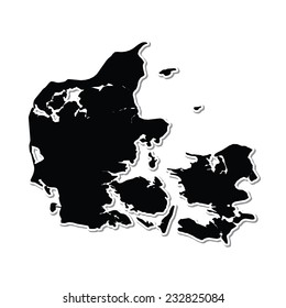 Shape of the Country of  Denmark