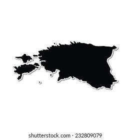 Shape of the Country of  Estonia