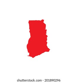 Shape of the Country of Ghana