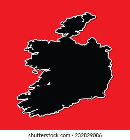 A Shape of the Country of  Ireland