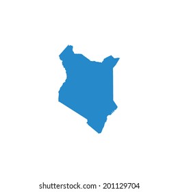 Shape of the Country of Kenya