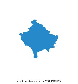 Shape of the Country of Kosovo