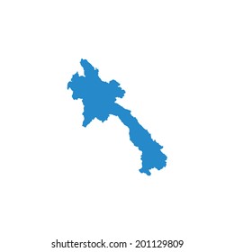 Shape of the Country of Laos