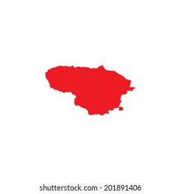 Shape of the Country of Lithuania