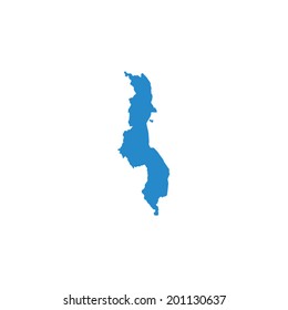 Shape of the Country of Malawi