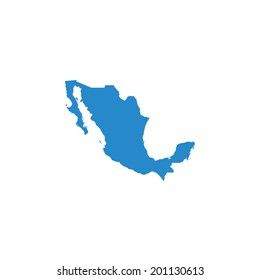 Shape of the Country of Mexico