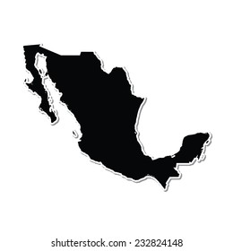 Shape of the Country of  Mexico