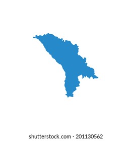 Shape of the Country of Moldova