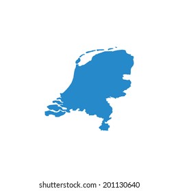 Shape of the Country of Netherlands