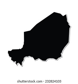 Shape of the Country of  Niger