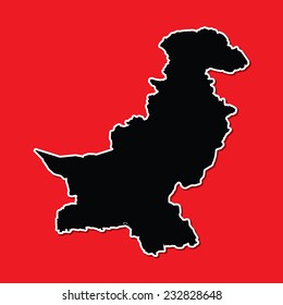 A Shape of the Country of  Pakistan