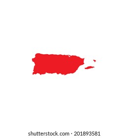 Shape of the Country of Puerto Rico