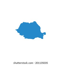Shape of the Country of Romania