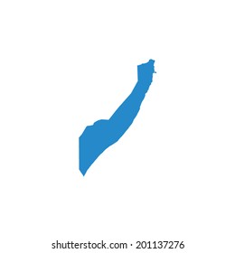 Shape of the Country of Somalia