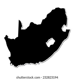 Shape of the Country of  South Africa